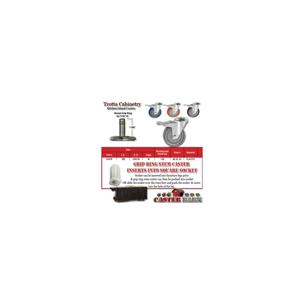 Trotta Cabinetry 3" Island Casters